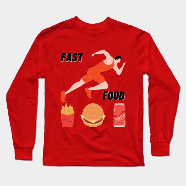 Fast food Long Sleeve T-Shirt by Jo3Designs